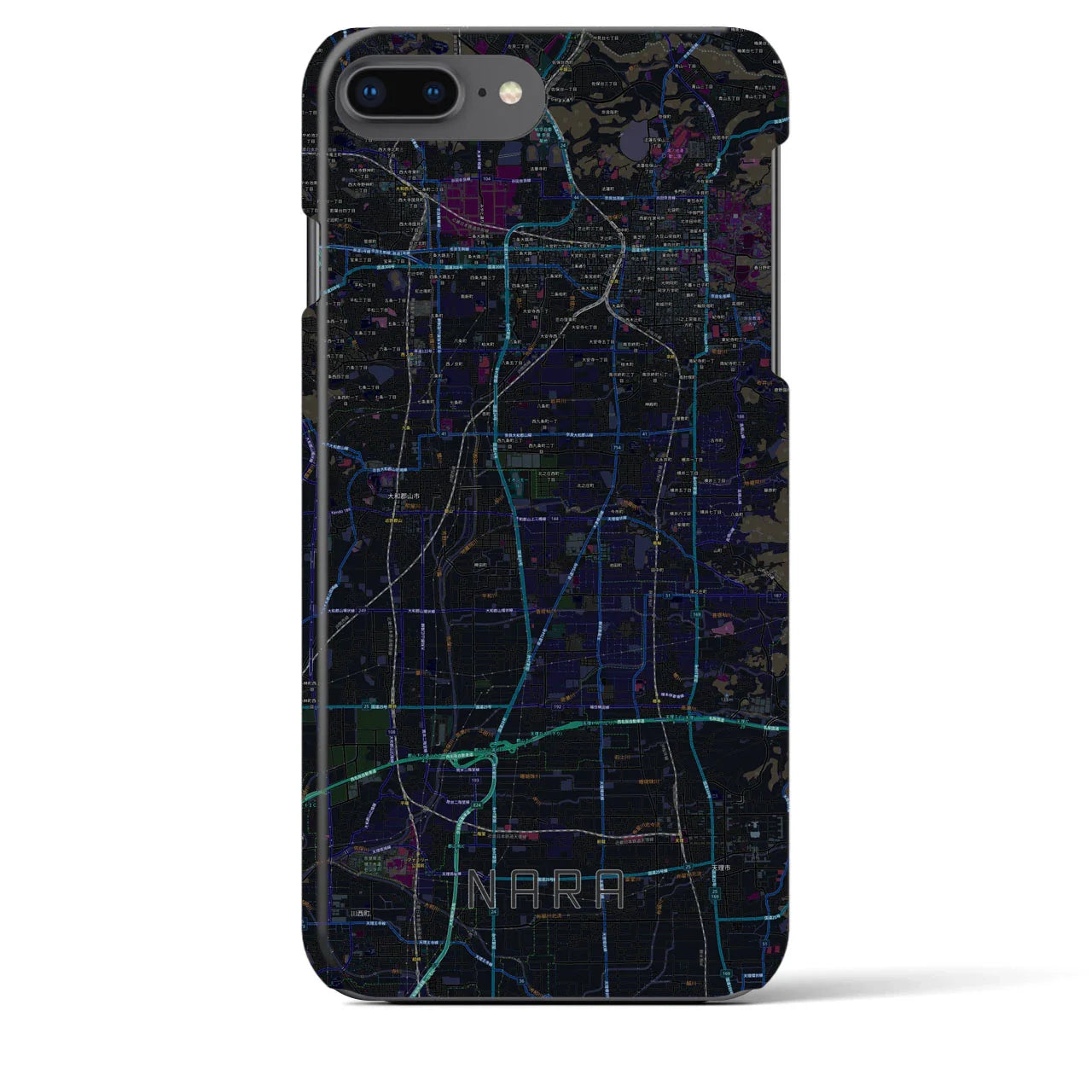 【奈良(奈良県)】地図柄iPhoneケース(バックカバータイプ)