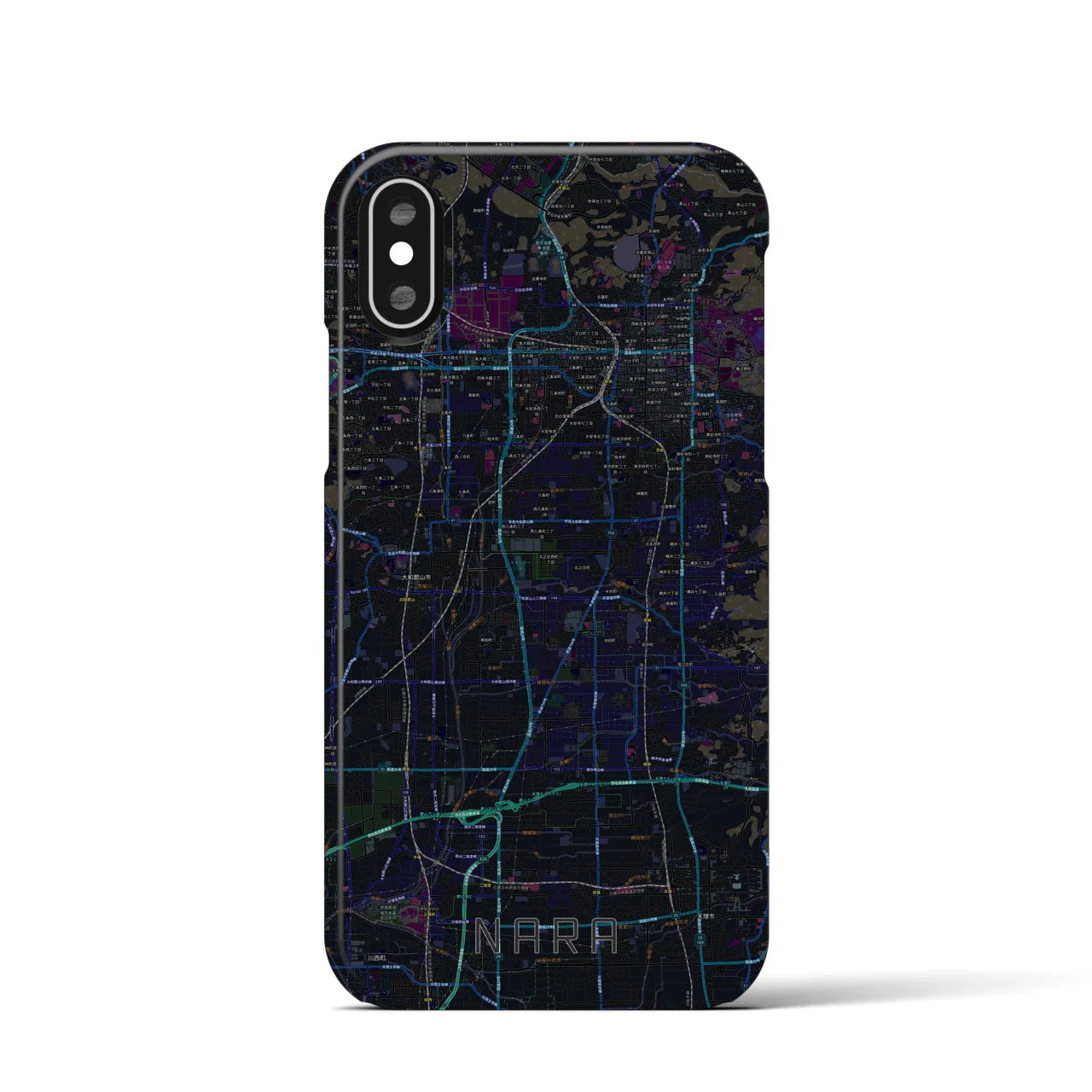 【奈良(奈良県)】地図柄iPhoneケース(バックカバータイプ)
