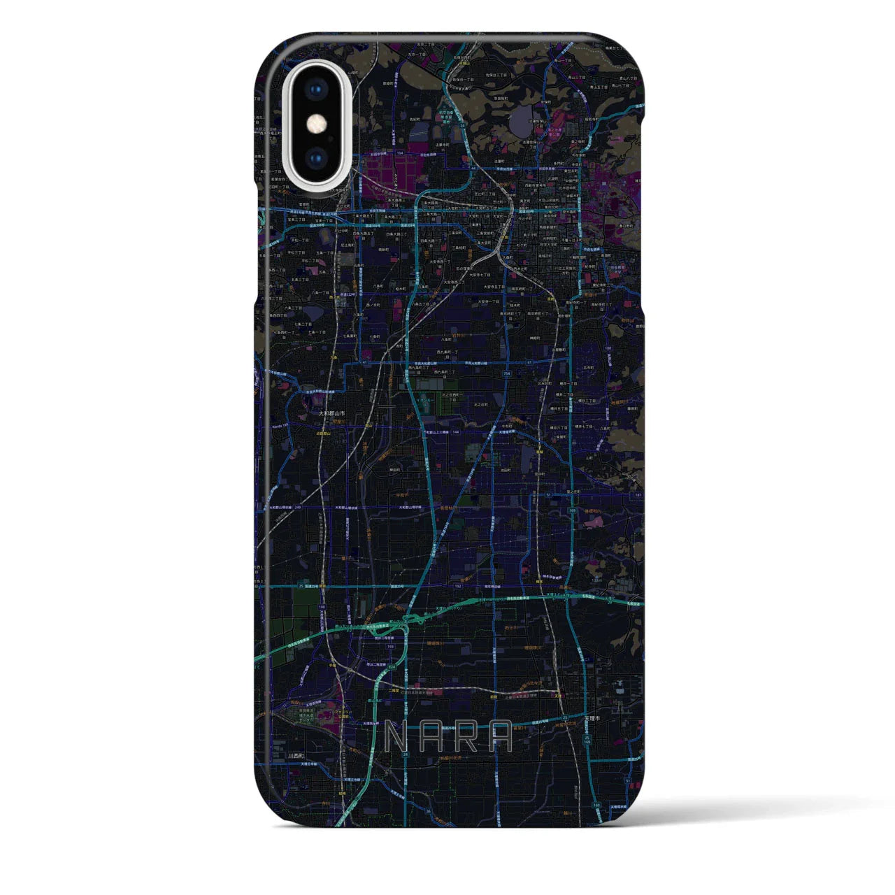 【奈良(奈良県)】地図柄iPhoneケース(バックカバータイプ)