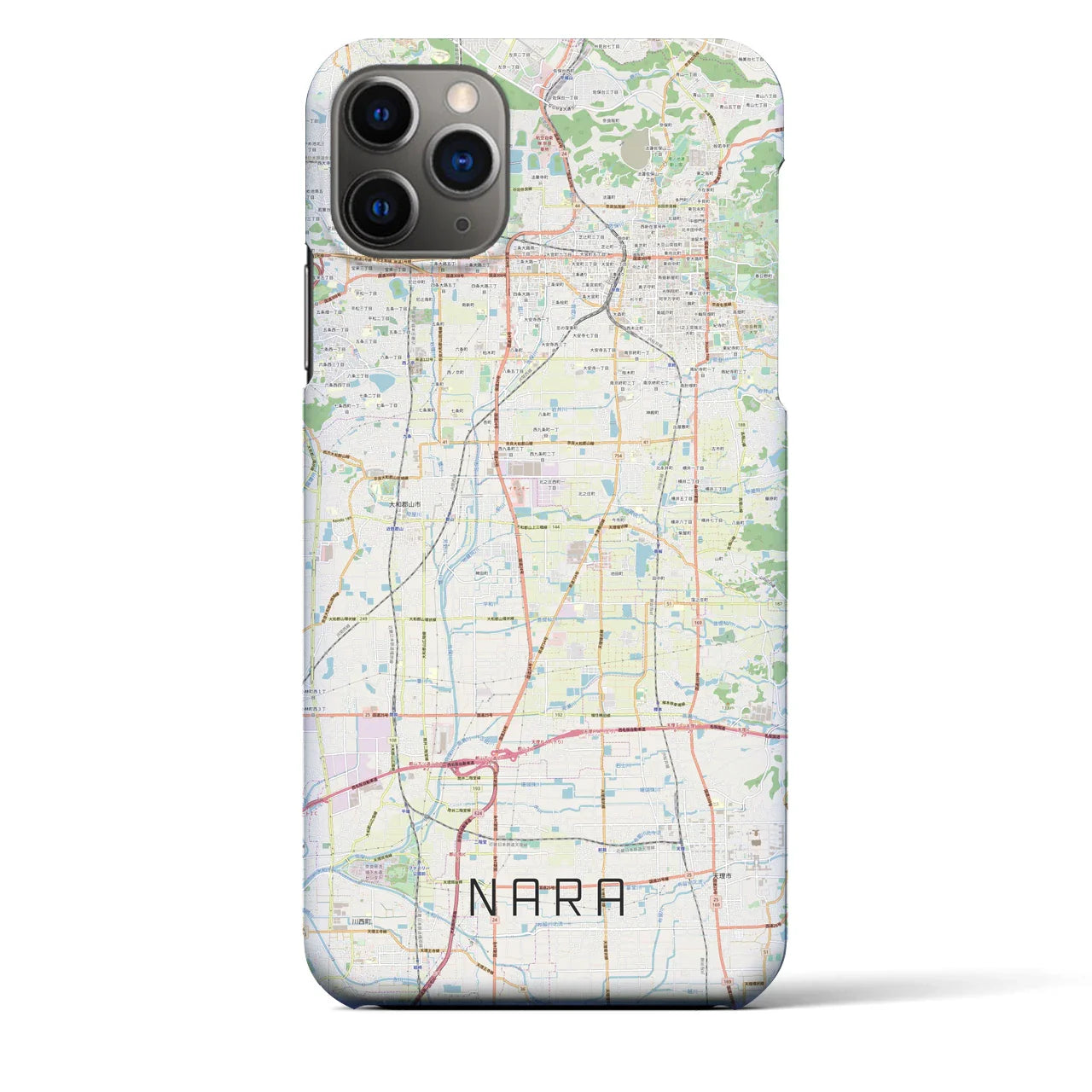 【奈良(奈良県)】地図柄iPhoneケース(バックカバータイプ)