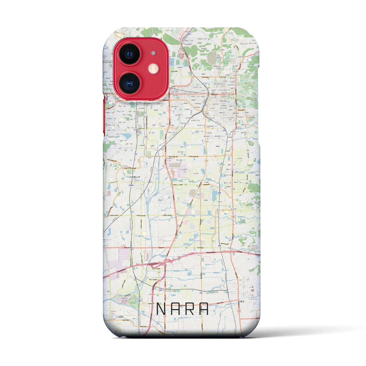 【奈良(奈良県)】地図柄iPhoneケース(バックカバータイプ)