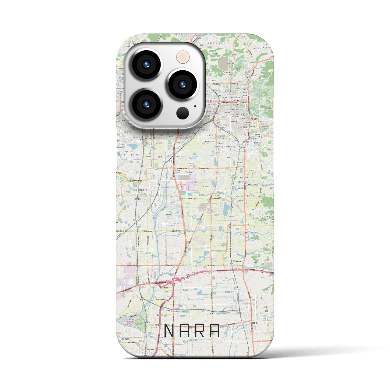 【奈良(奈良県)】地図柄iPhoneケース(バックカバータイプ)