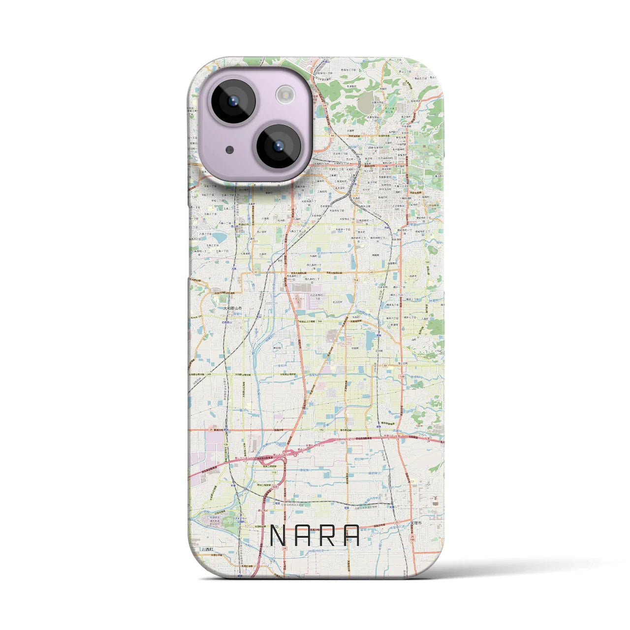 【奈良(奈良県)】地図柄iPhoneケース(バックカバータイプ)