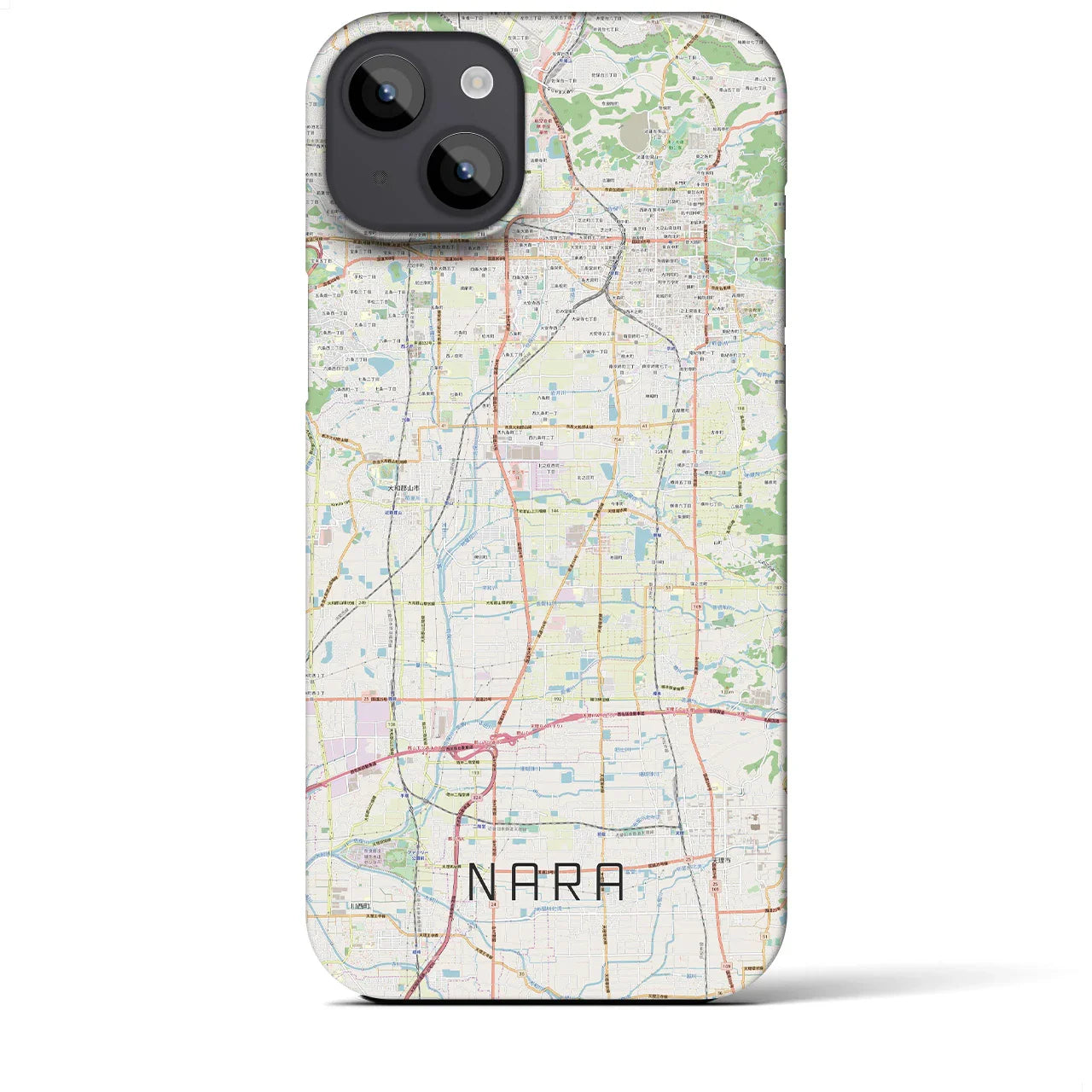 【奈良(奈良県)】地図柄iPhoneケース(バックカバータイプ)