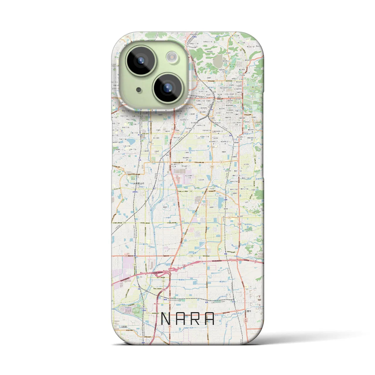 【奈良(奈良県)】地図柄iPhoneケース(バックカバータイプ)