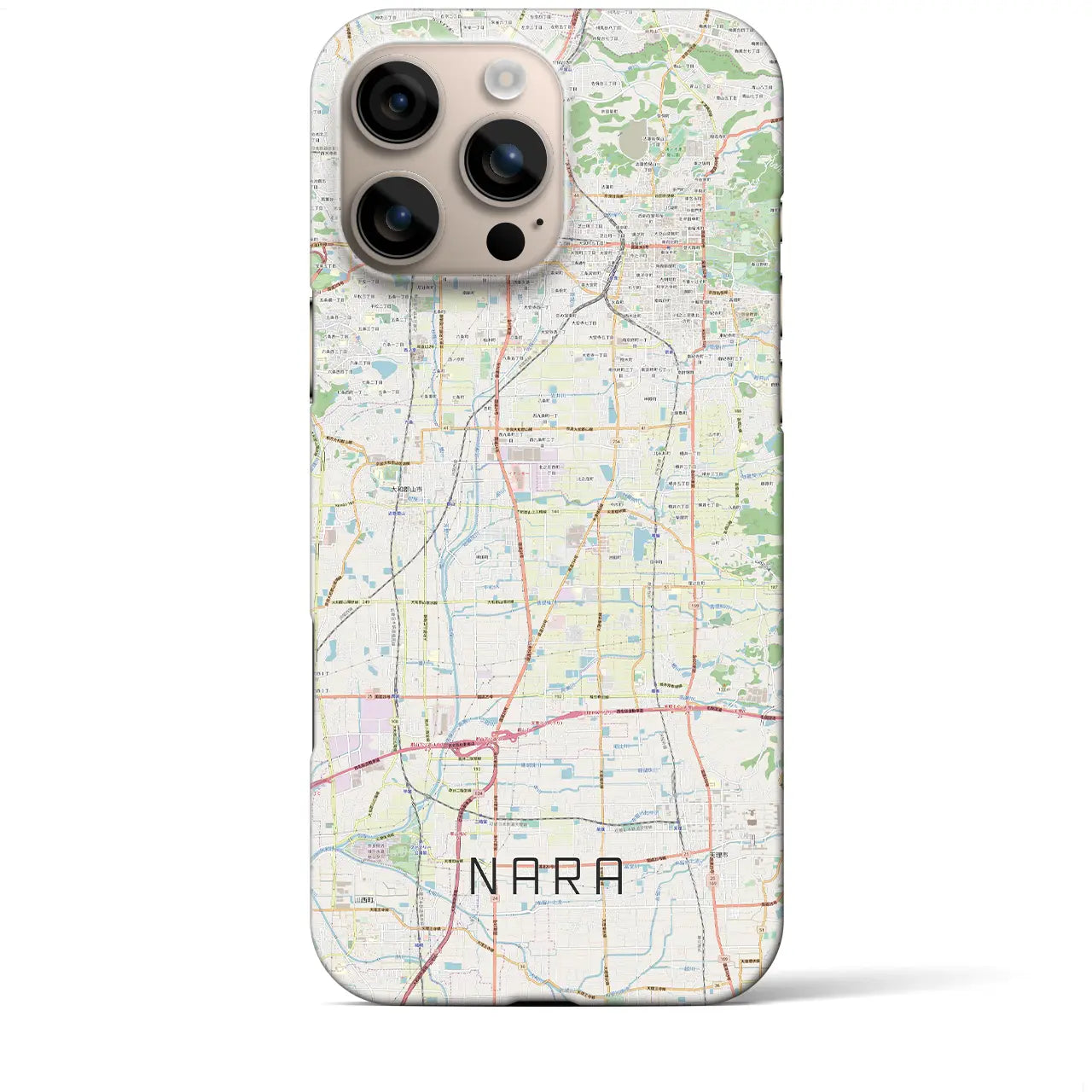 【奈良(奈良県)】地図柄iPhoneケース(バックカバータイプ)