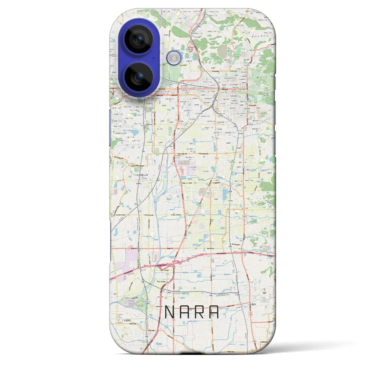【奈良(奈良県)】地図柄iPhoneケース(バックカバータイプ)ナチュラル・iPhone 16 Pro Max 用