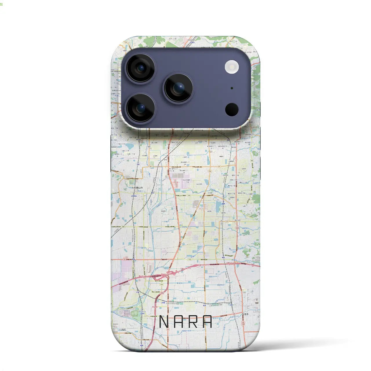 【奈良(奈良県)】地図柄iPhoneケース(バックカバータイプ)