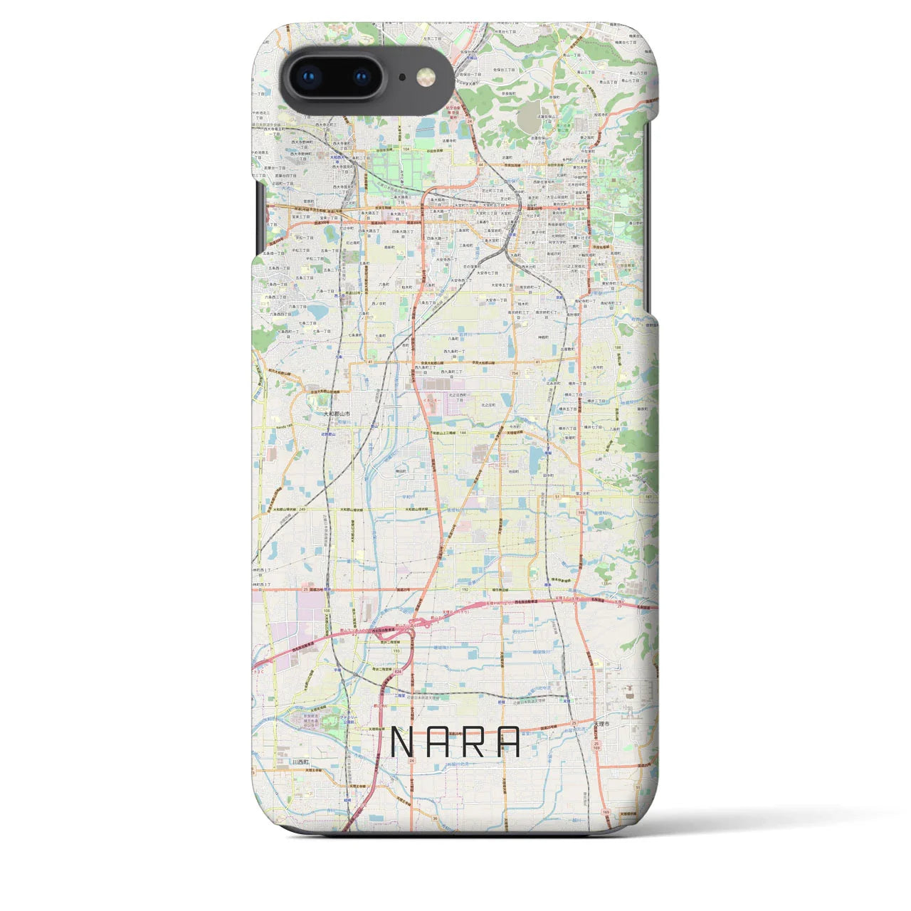 【奈良(奈良県)】地図柄iPhoneケース(バックカバータイプ)