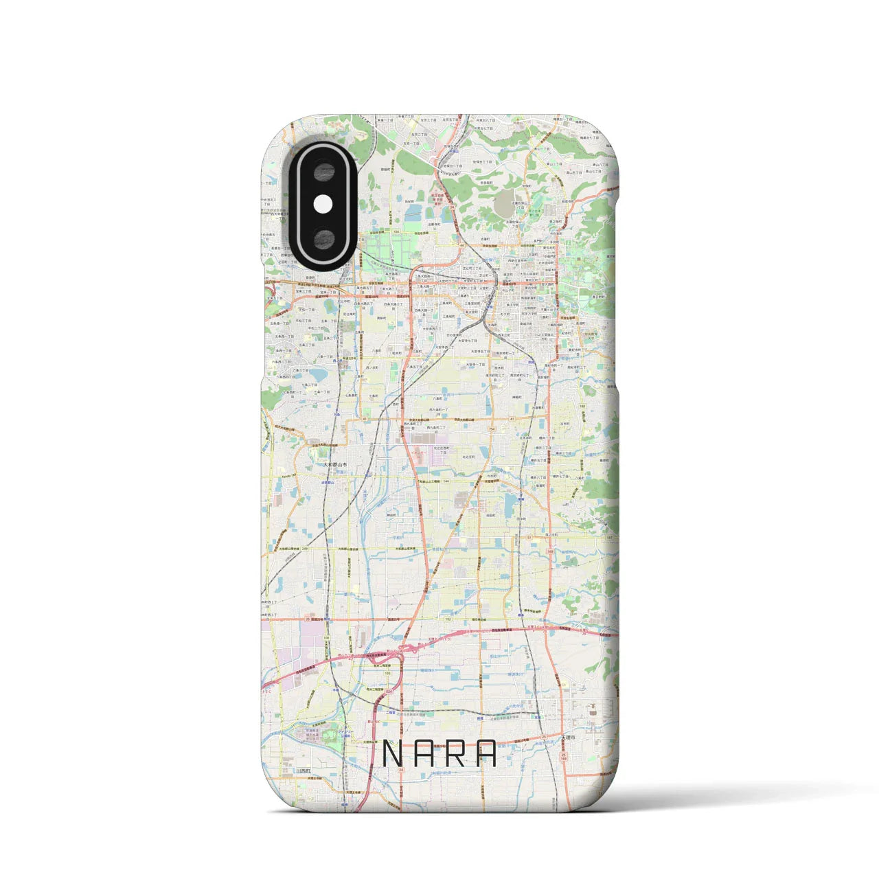 【奈良(奈良県)】地図柄iPhoneケース(バックカバータイプ)
