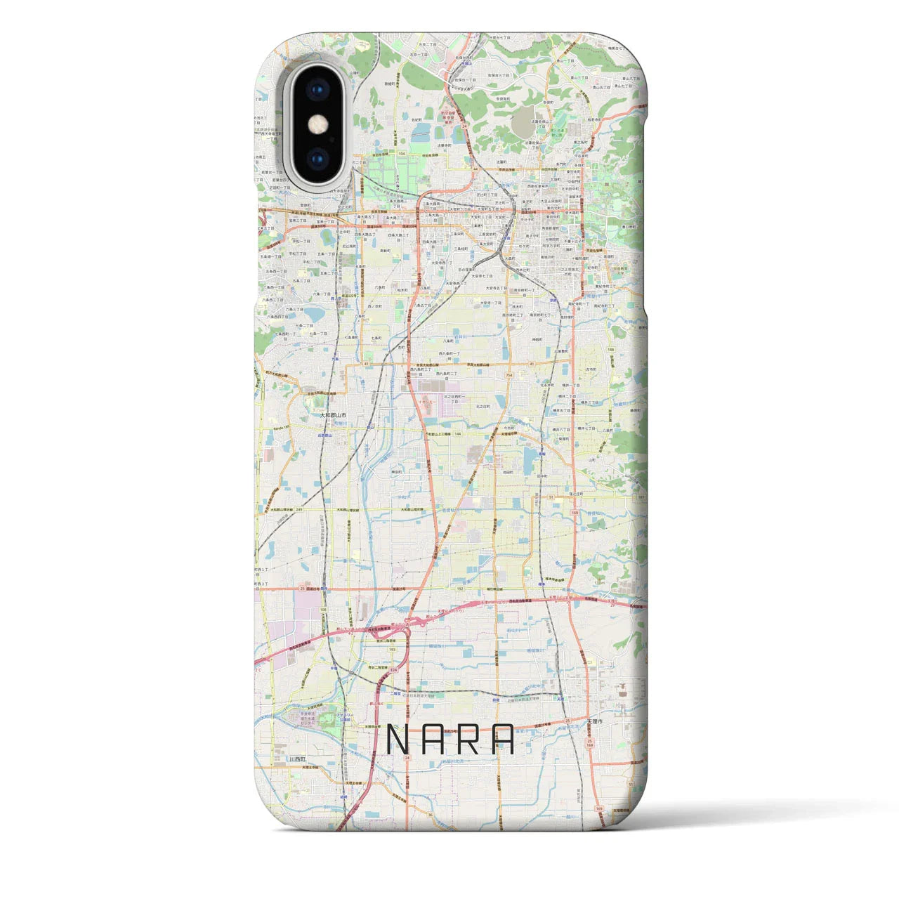 【奈良(奈良県)】地図柄iPhoneケース(バックカバータイプ)