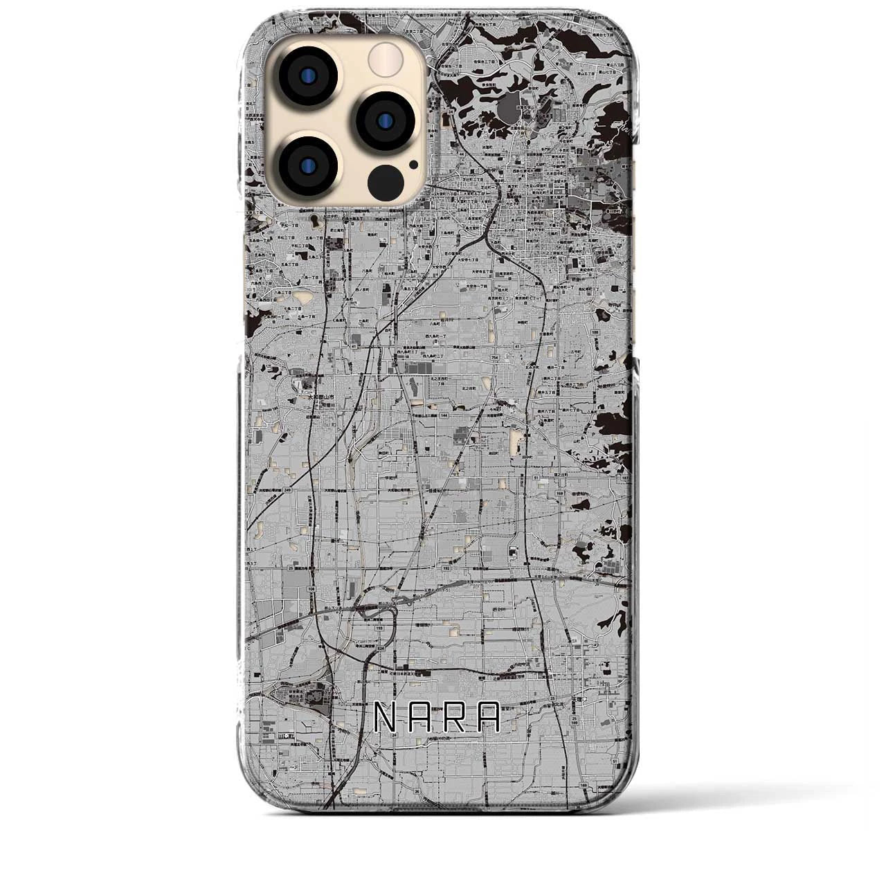【奈良(奈良県)】地図柄iPhoneケース(クリアタイプ)
