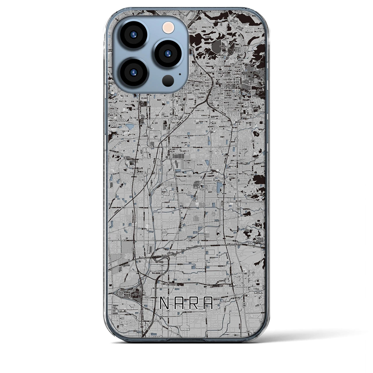 【奈良(奈良県)】地図柄iPhoneケース(クリアタイプ)
