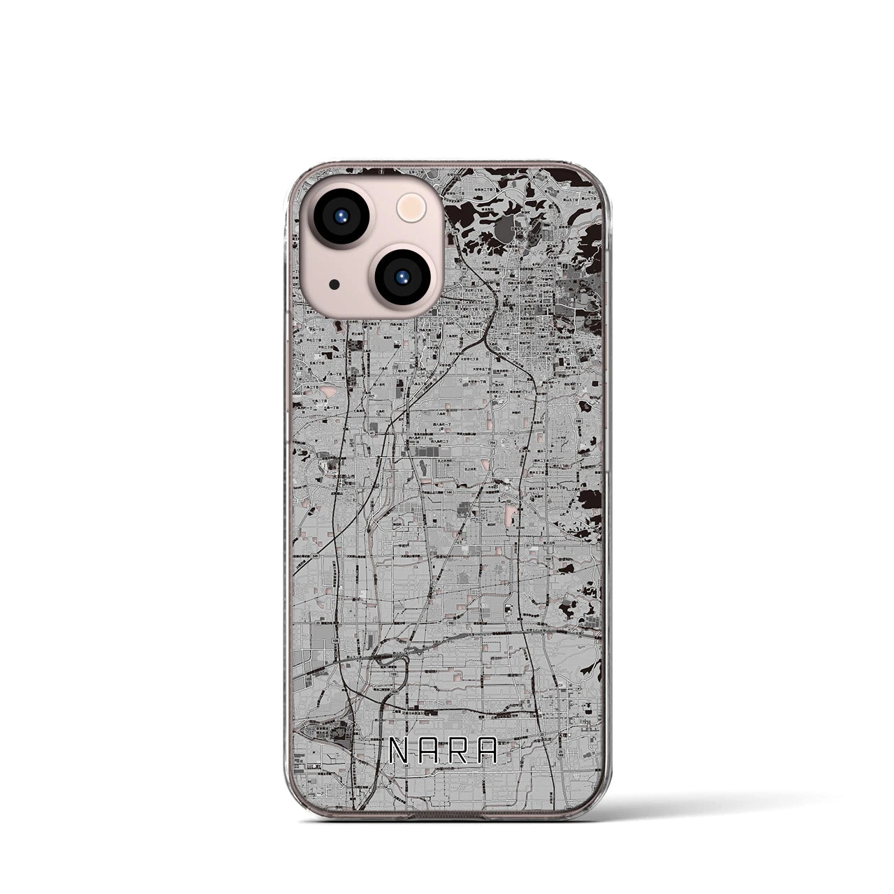 【奈良(奈良県)】地図柄iPhoneケース(クリアタイプ)