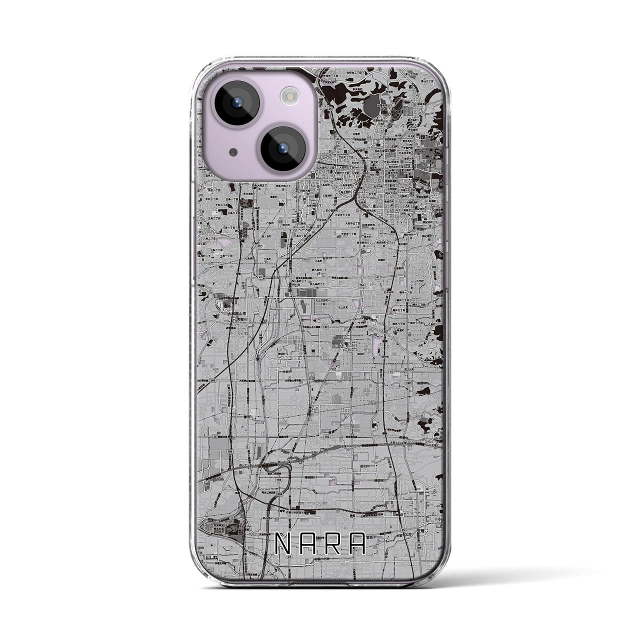 【奈良(奈良県)】地図柄iPhoneケース(クリアタイプ)