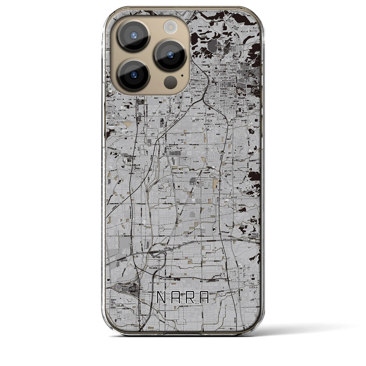 【奈良(奈良県)】地図柄iPhoneケース(クリアタイプ)