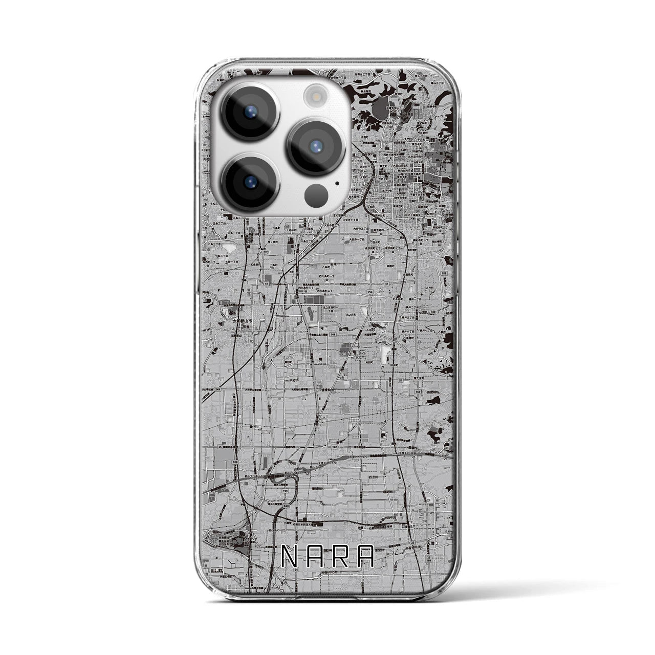 【奈良(奈良県)】地図柄iPhoneケース(クリアタイプ)