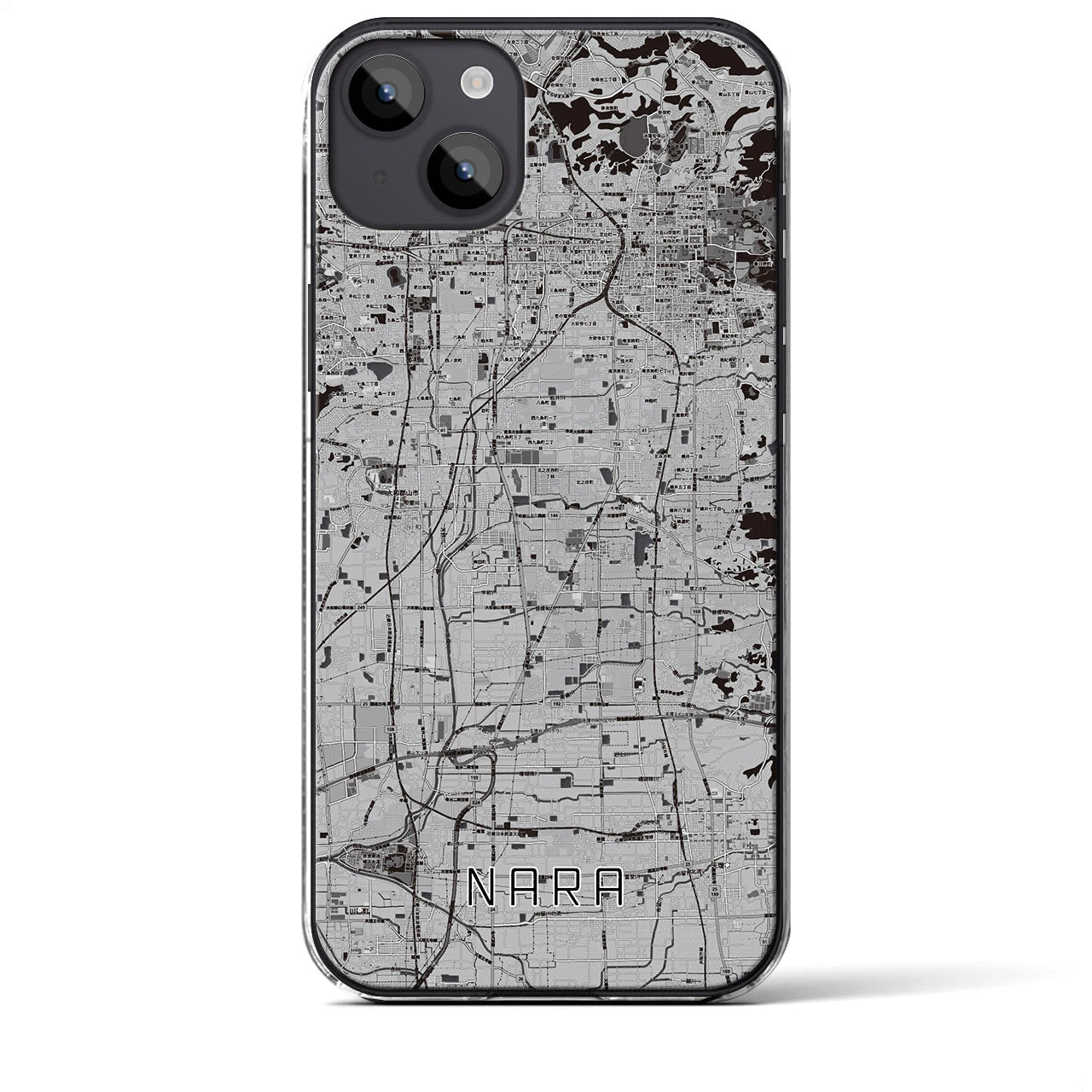 【奈良(奈良県)】地図柄iPhoneケース(クリアタイプ)