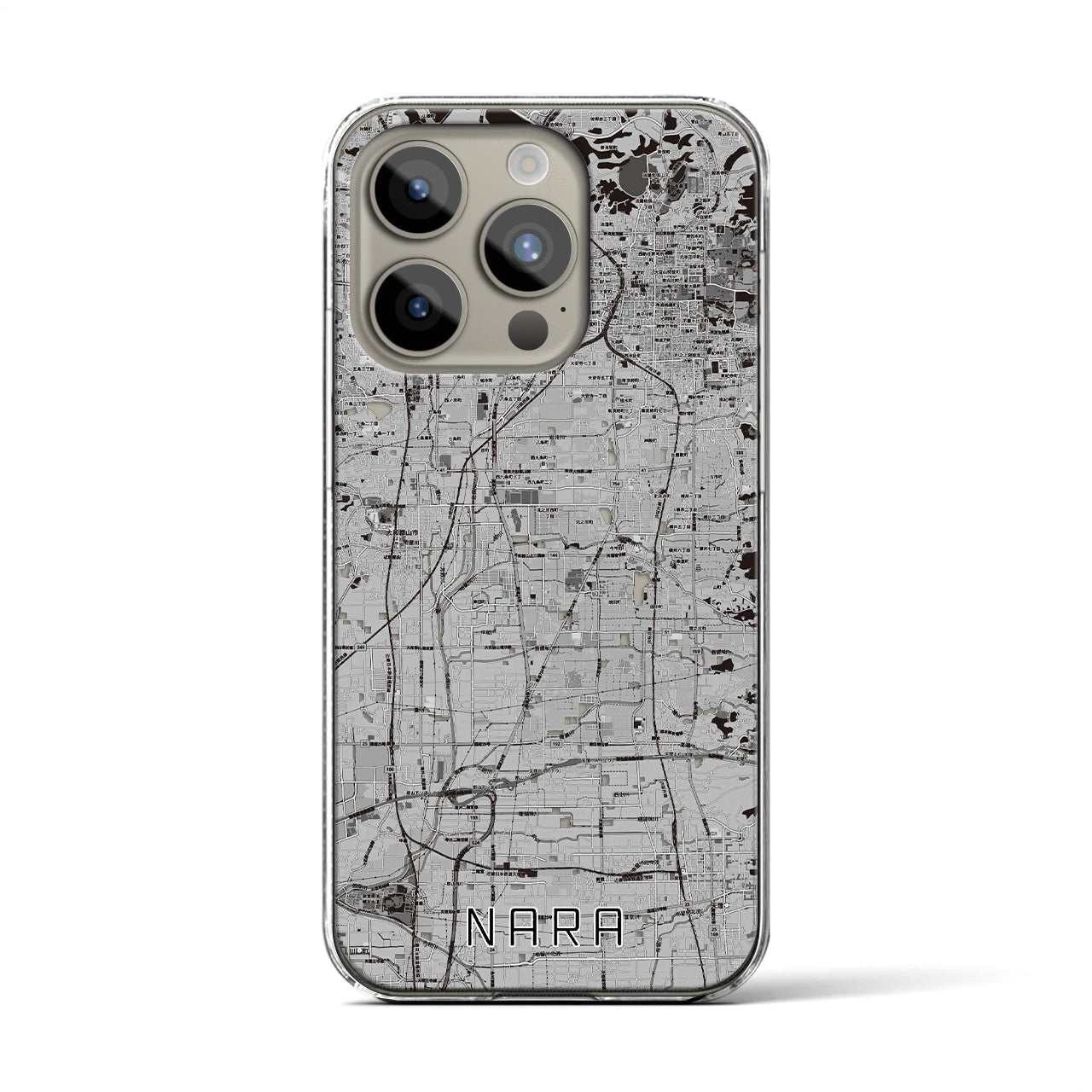 【奈良(奈良県)】地図柄iPhoneケース(クリアタイプ)