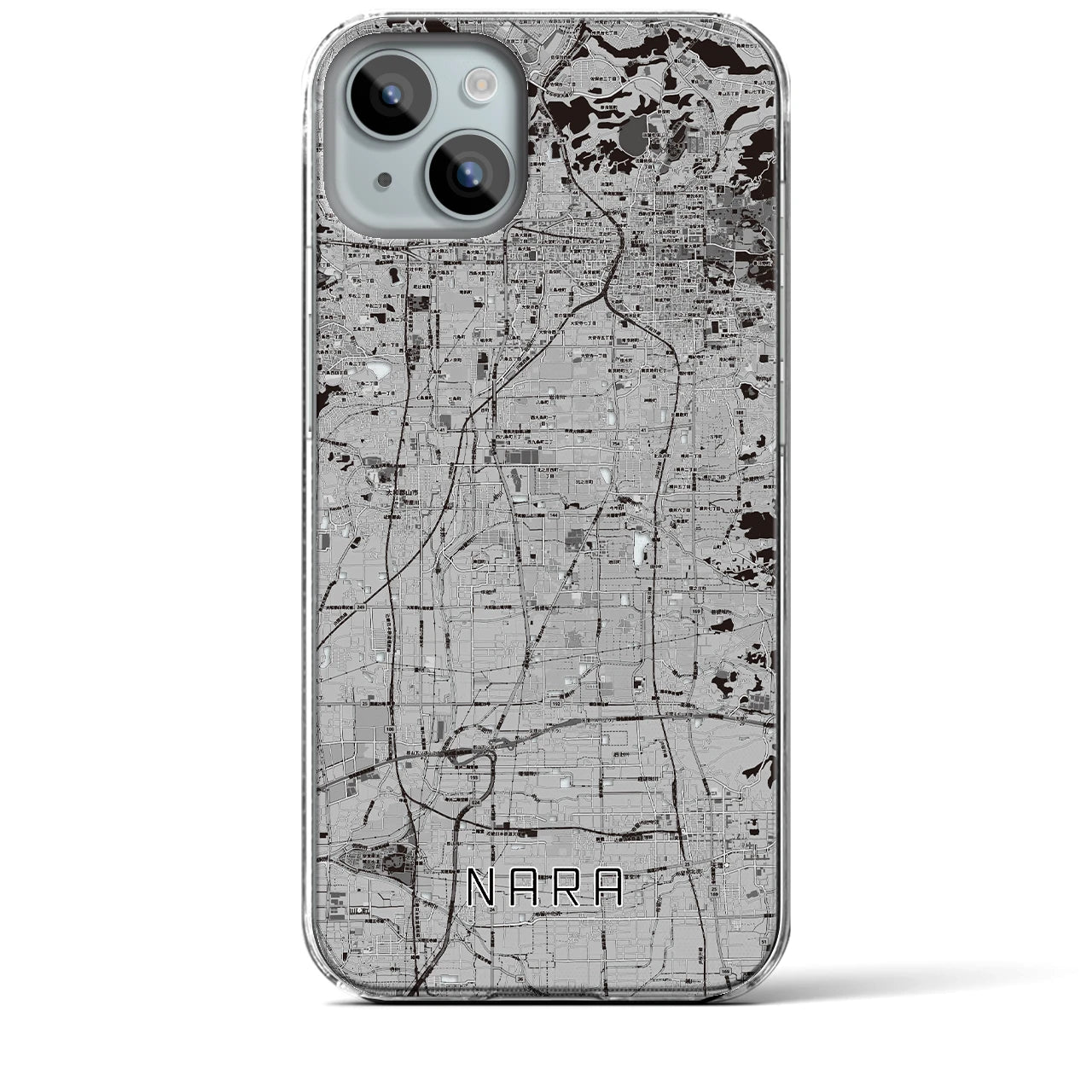 【奈良(奈良県)】地図柄iPhoneケース(クリアタイプ)