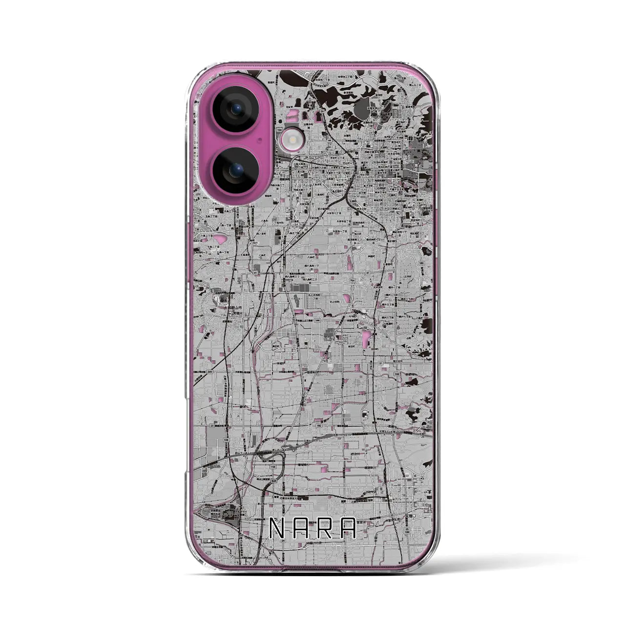 【奈良(奈良県)】地図柄iPhoneケース(クリアタイプ)
