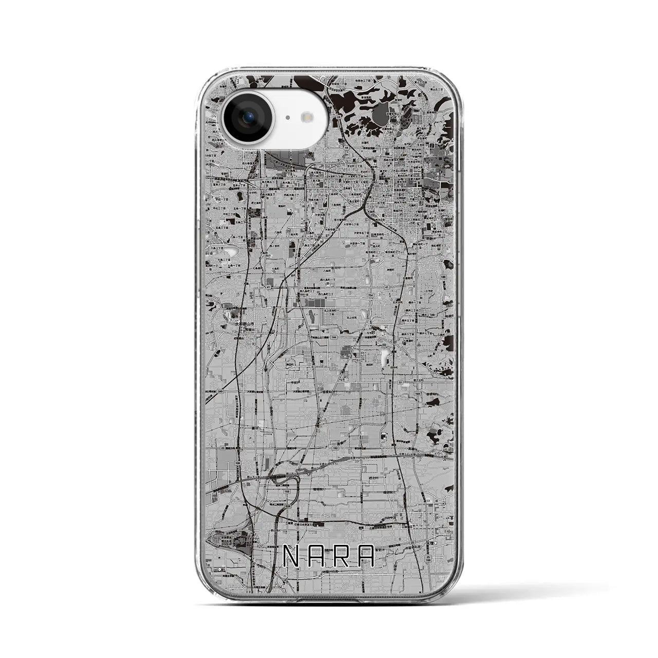 【奈良(奈良県)】地図柄iPhoneケース(クリアタイプ)