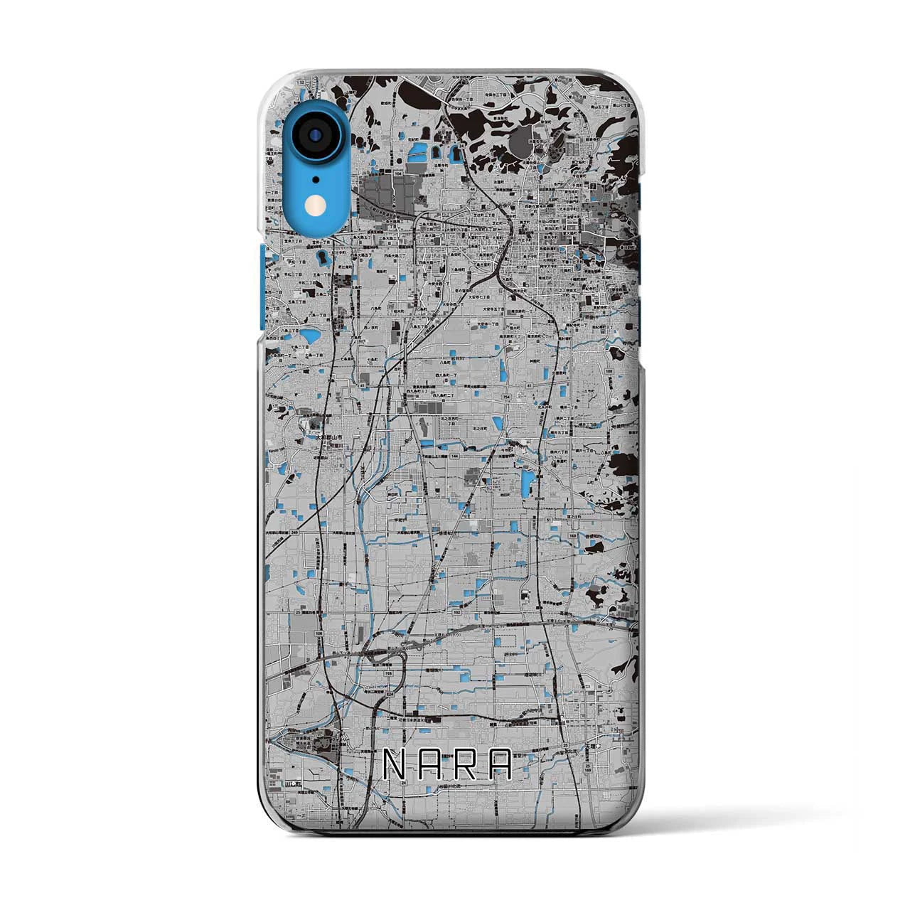 【奈良(奈良県)】地図柄iPhoneケース(クリアタイプ)