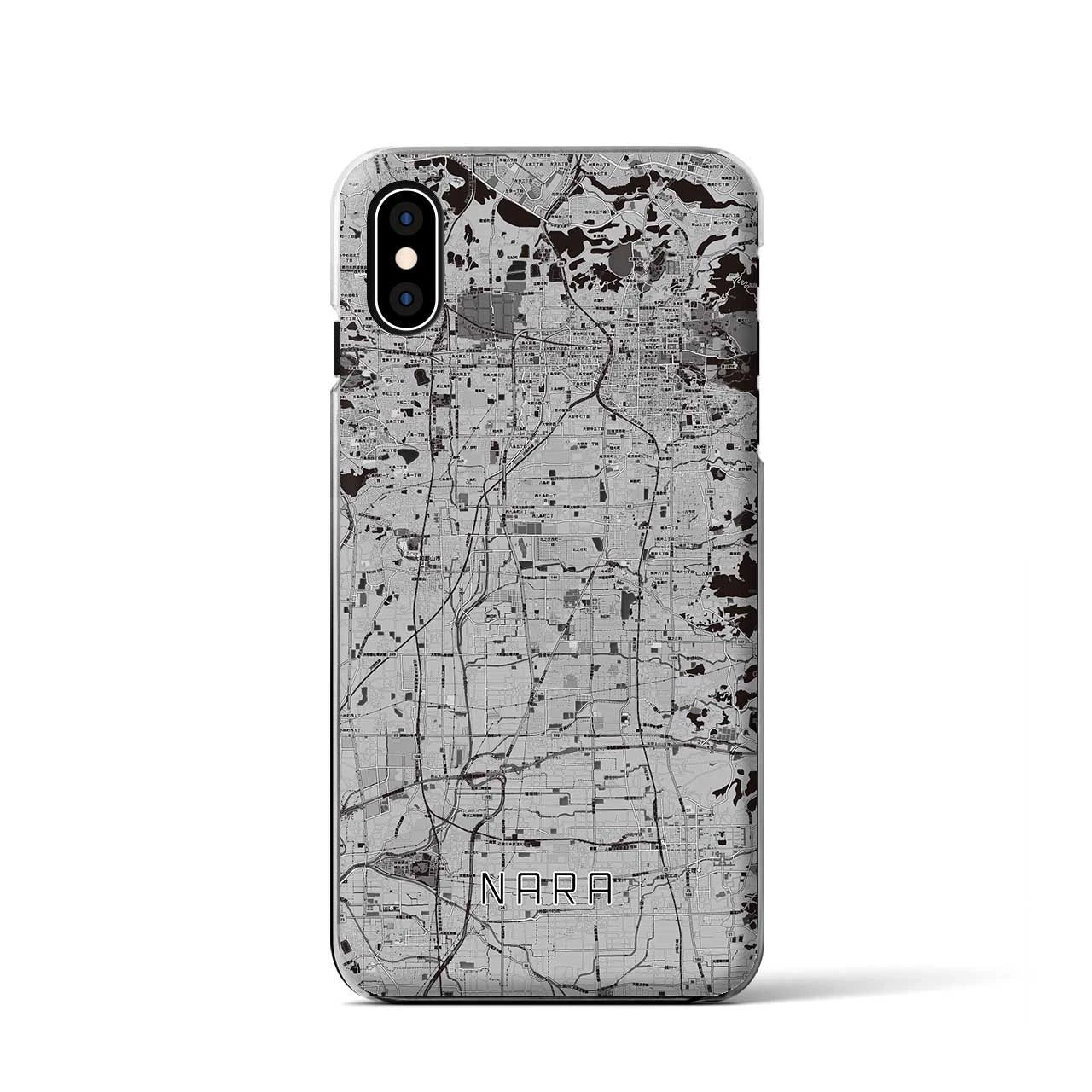 【奈良(奈良県)】地図柄iPhoneケース(クリアタイプ)