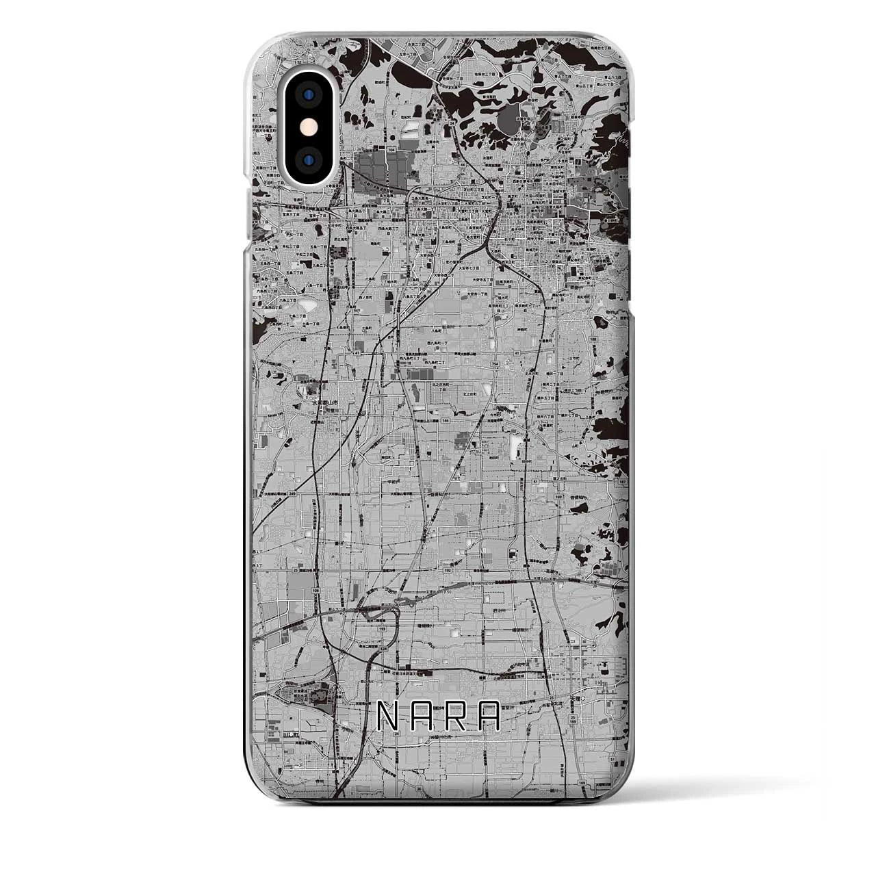 【奈良(奈良県)】地図柄iPhoneケース(クリアタイプ)