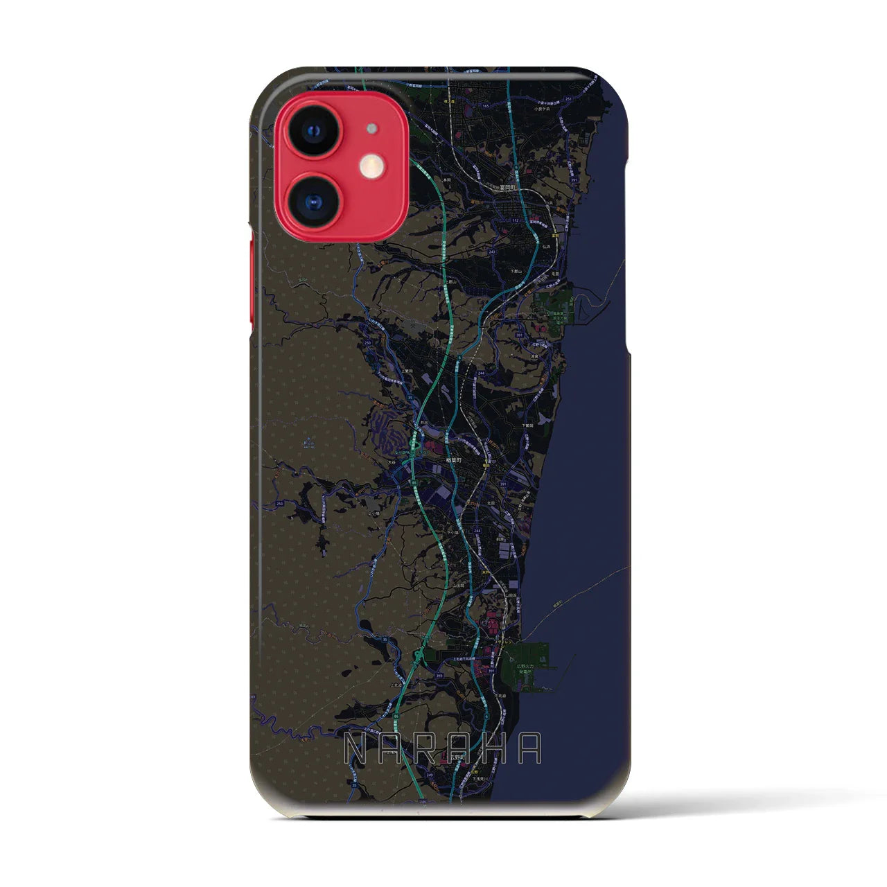 【楢葉(福島県)】地図柄iPhoneケース(バックカバータイプ)