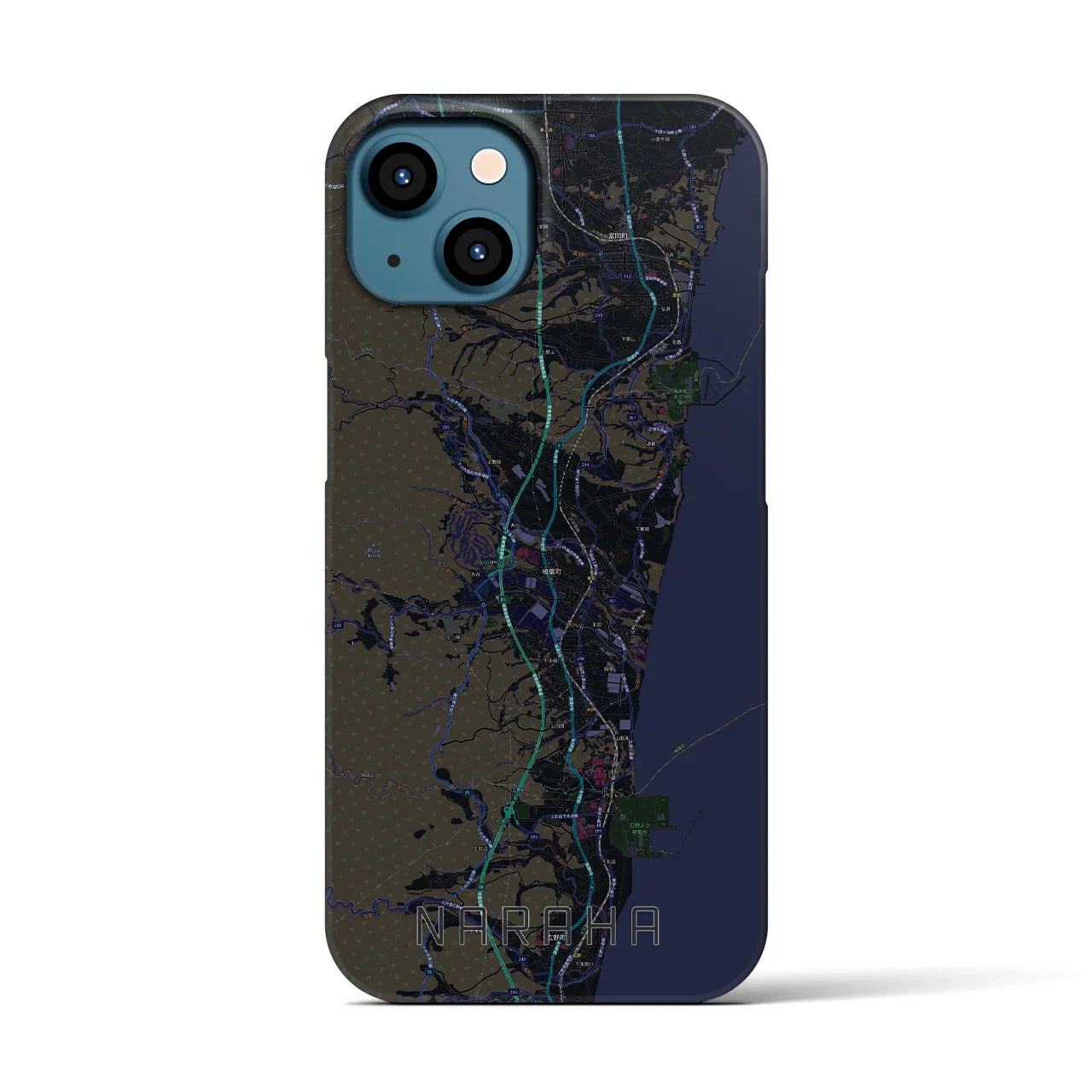 【楢葉(福島県)】地図柄iPhoneケース(バックカバータイプ)