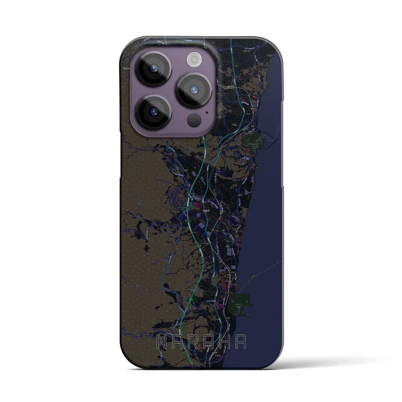 【楢葉(福島県)】地図柄iPhoneケース(バックカバータイプ)