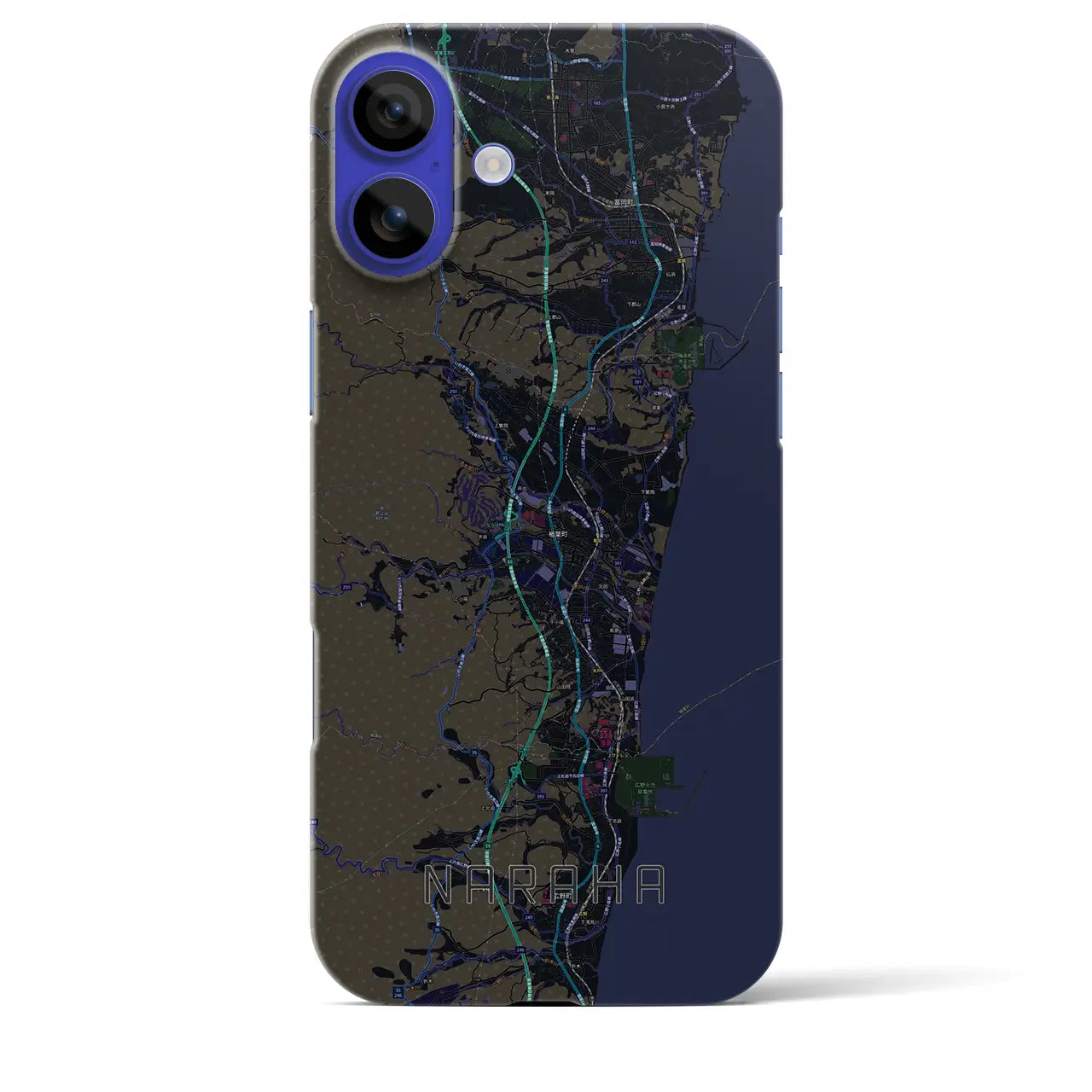 【楢葉(福島県)】地図柄iPhoneケース(バックカバータイプ)