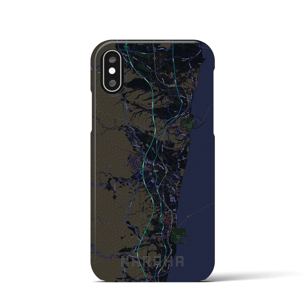 【楢葉(福島県)】地図柄iPhoneケース(バックカバータイプ)