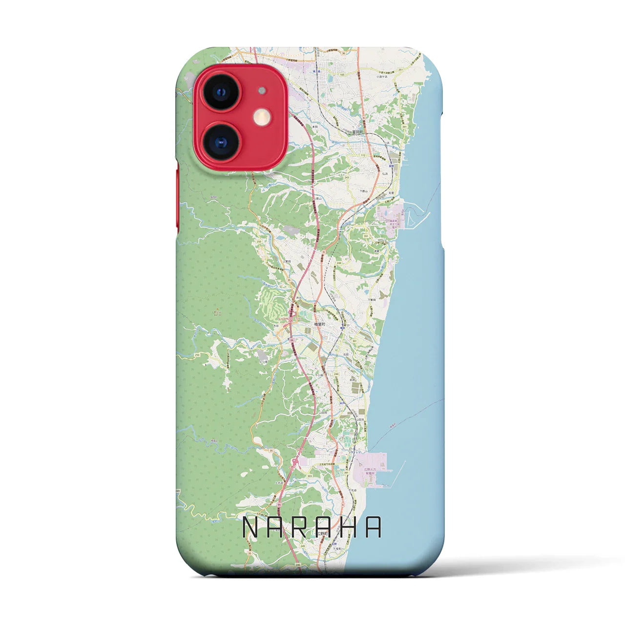【楢葉(福島県)】地図柄iPhoneケース(バックカバータイプ)
