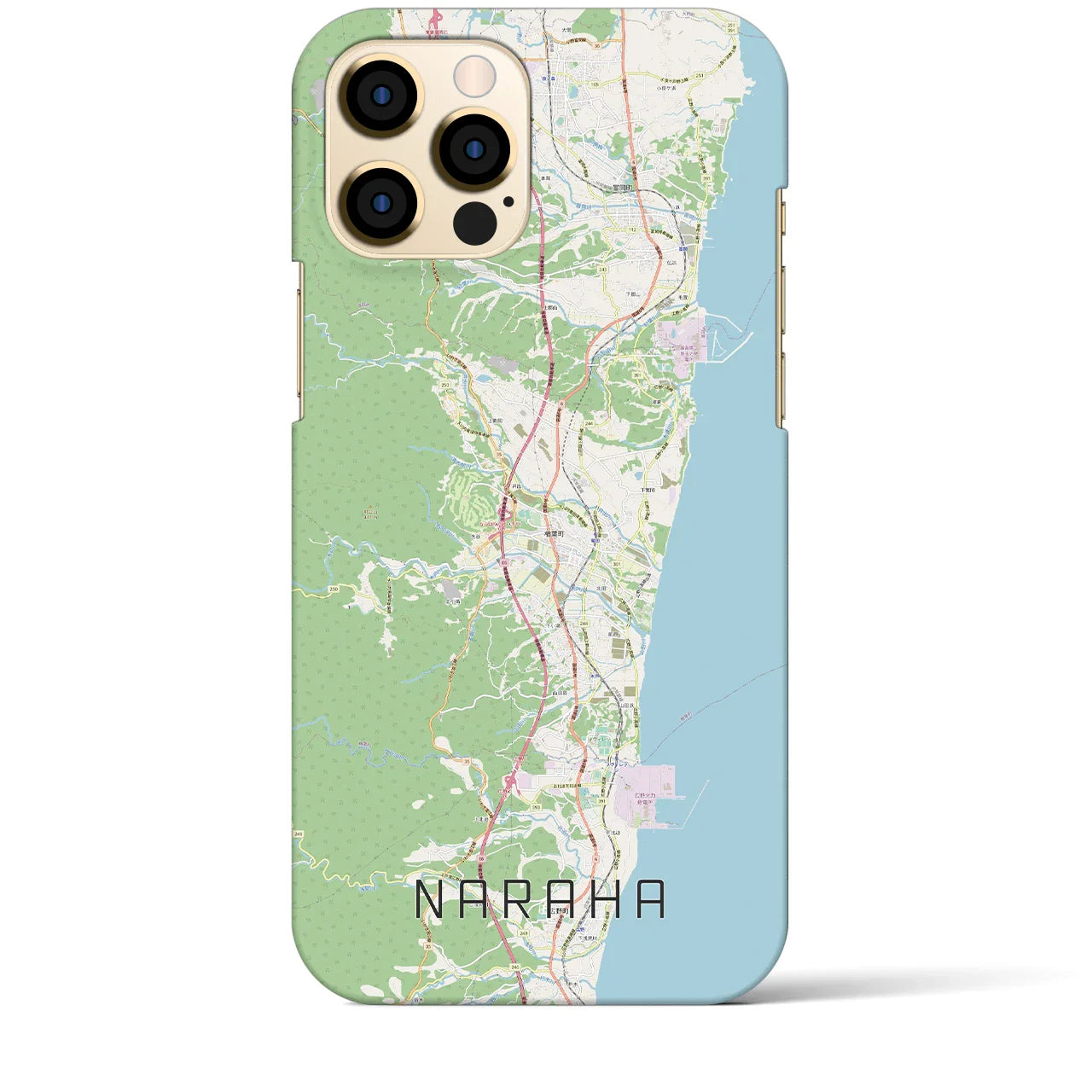 【楢葉(福島県)】地図柄iPhoneケース(バックカバータイプ)