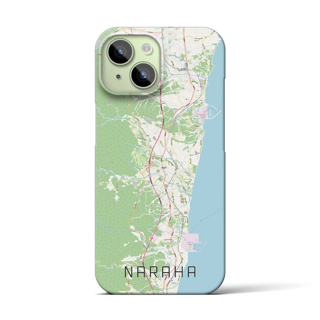 【楢葉(福島県)】地図柄iPhoneケース(バックカバータイプ)