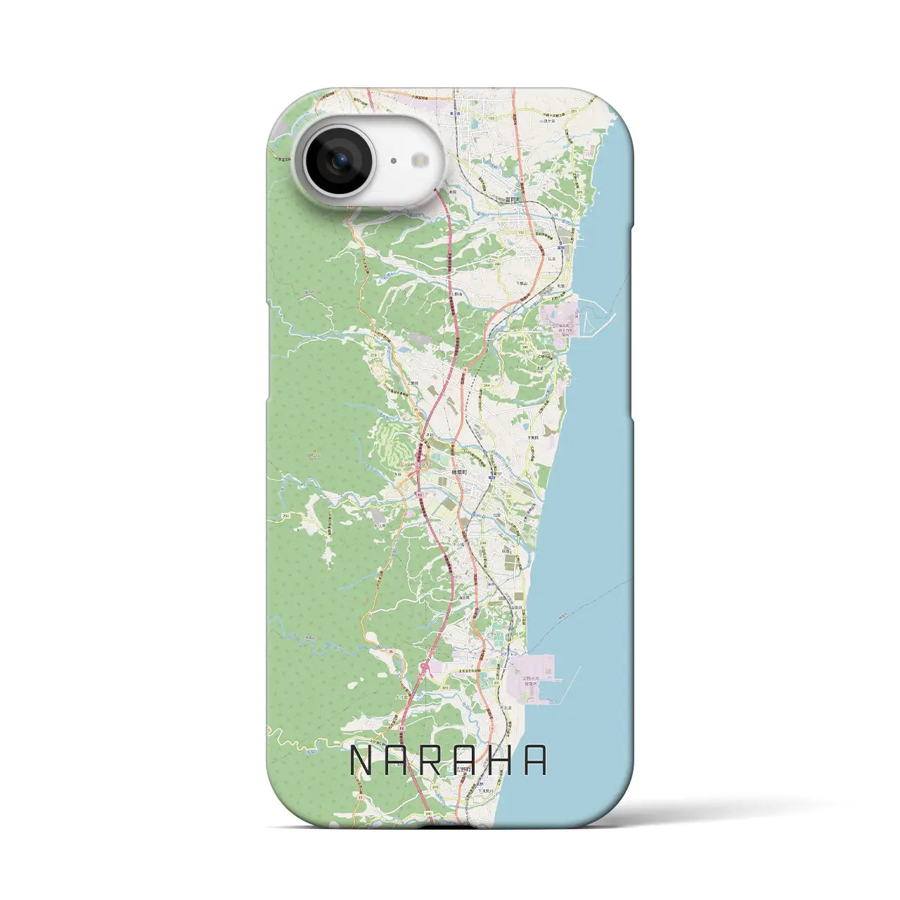 【楢葉(福島県)】地図柄iPhoneケース(バックカバータイプ)