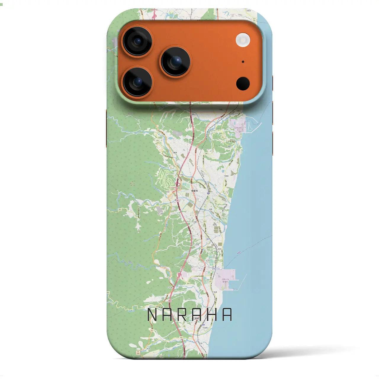 【楢葉(福島県)】地図柄iPhoneケース(バックカバータイプ)