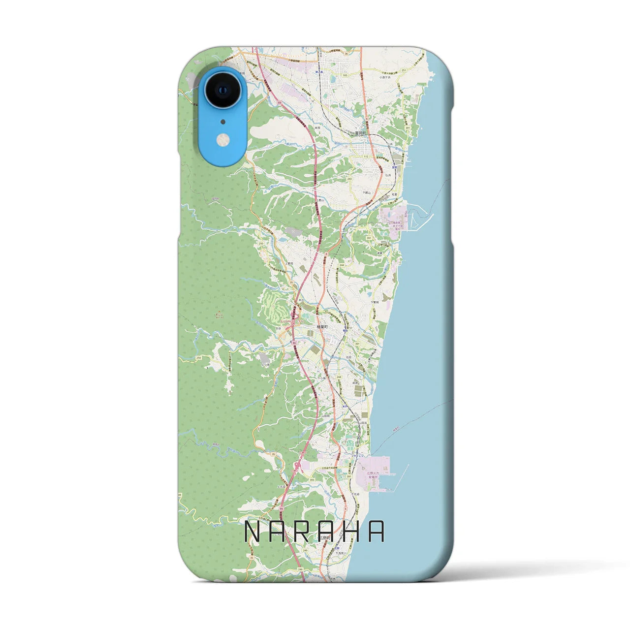【楢葉(福島県)】地図柄iPhoneケース(バックカバータイプ)