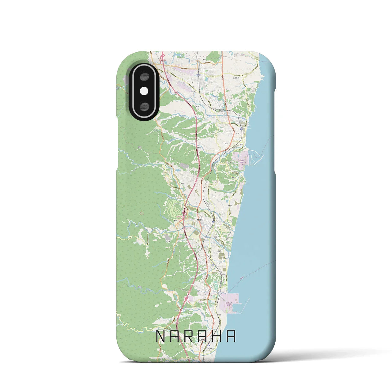 【楢葉(福島県)】地図柄iPhoneケース(バックカバータイプ)