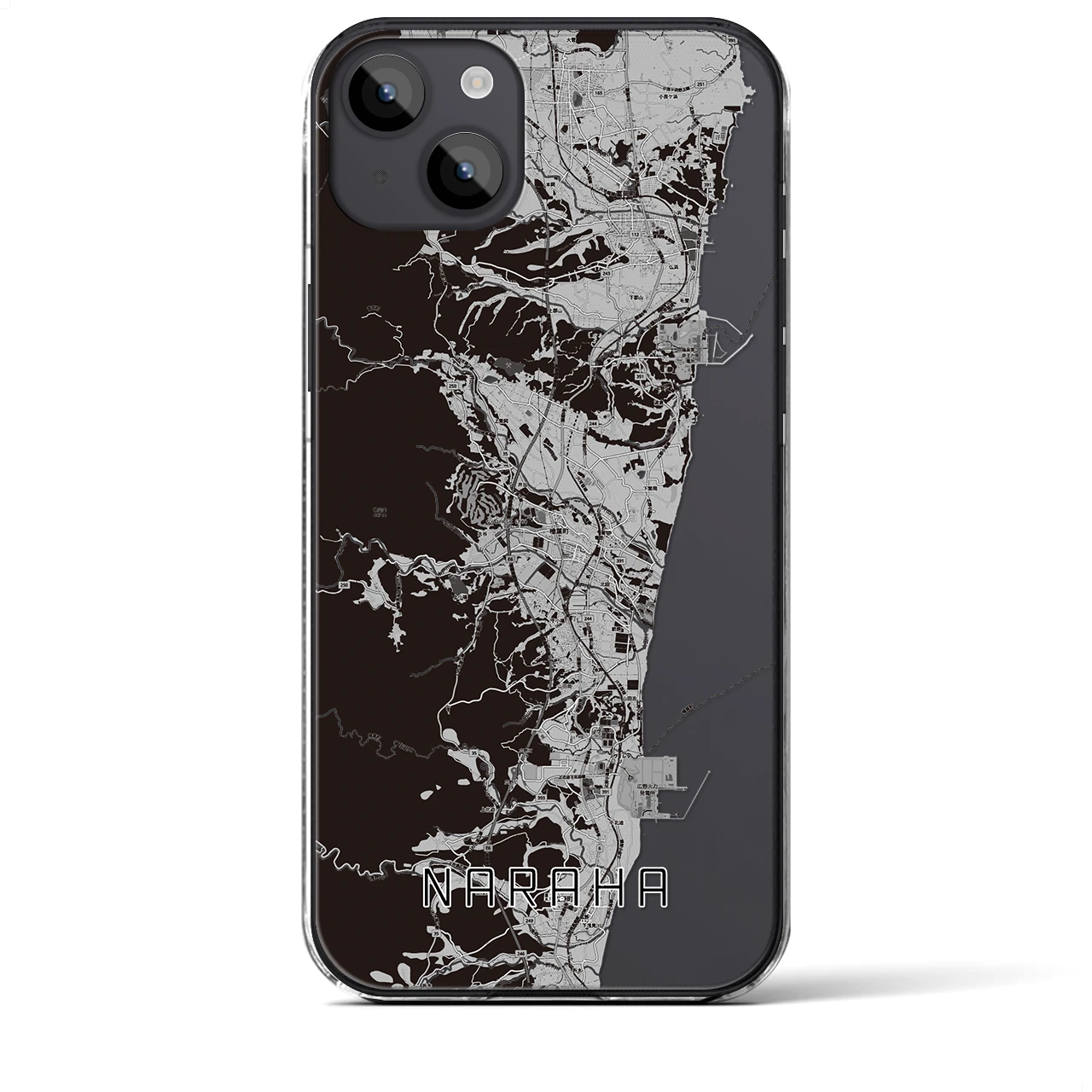 【楢葉(福島県)】地図柄iPhoneケース(クリアタイプ)