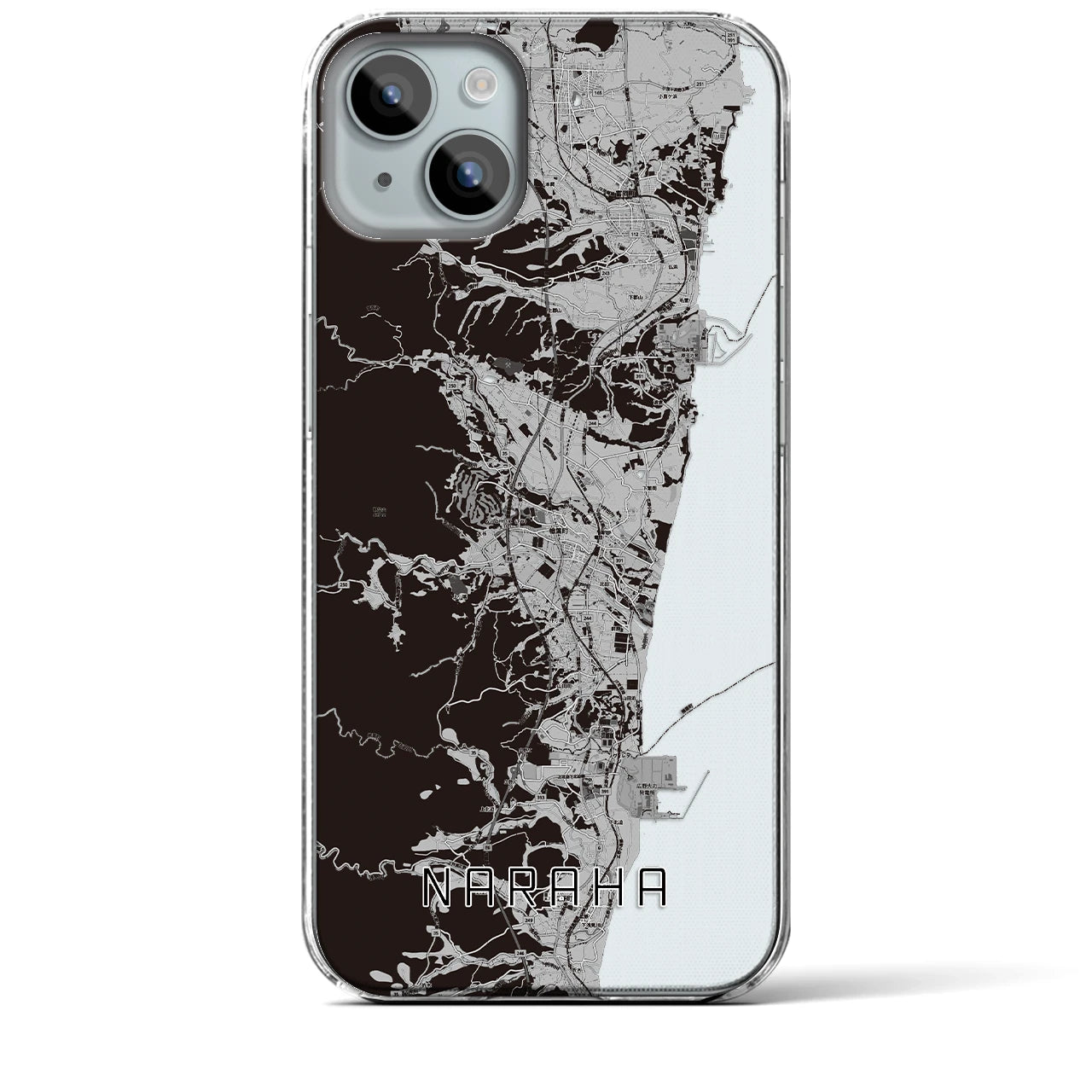 【楢葉(福島県)】地図柄iPhoneケース(クリアタイプ)