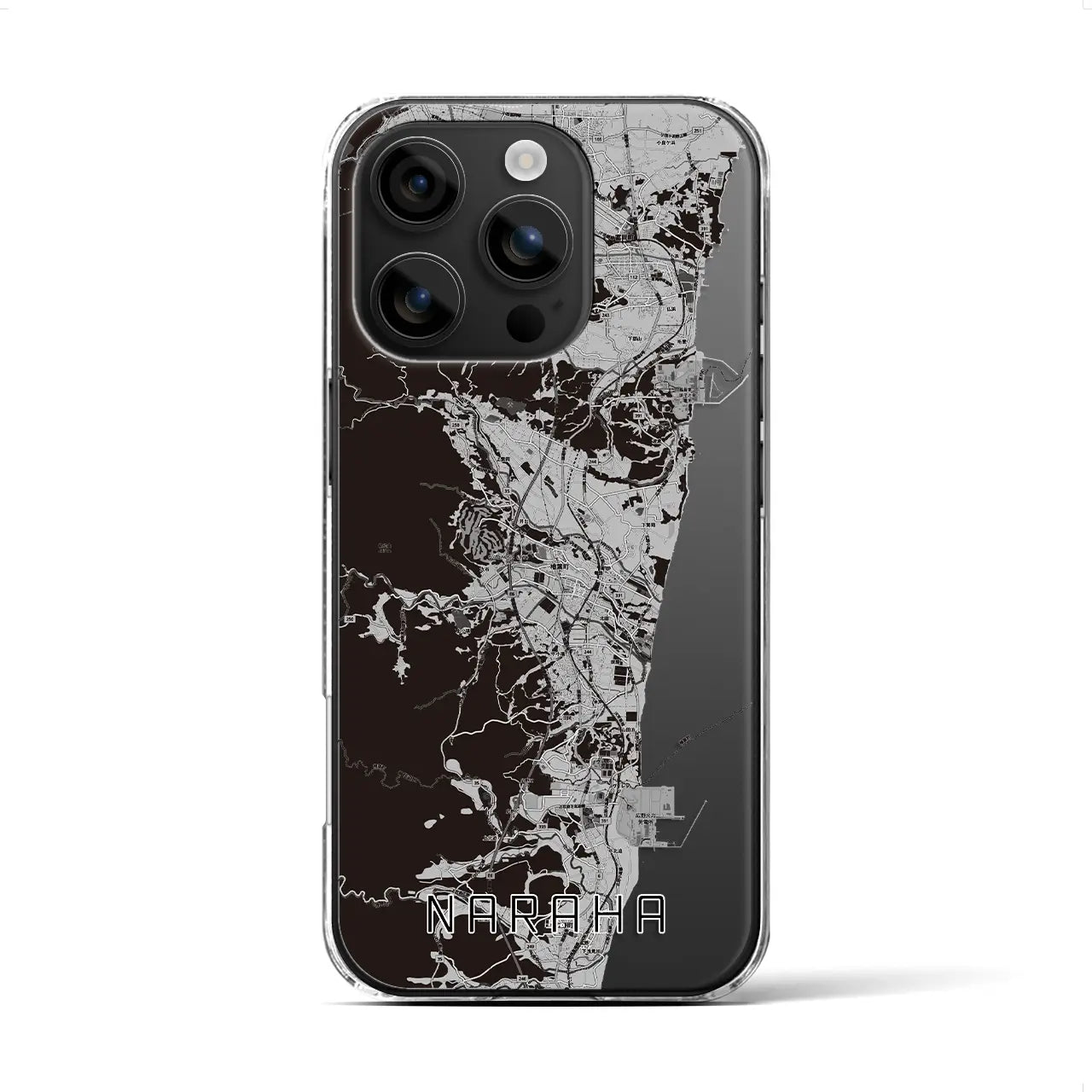 【楢葉(福島県)】地図柄iPhoneケース(クリアタイプ)モノトーン・iPhone 16 用