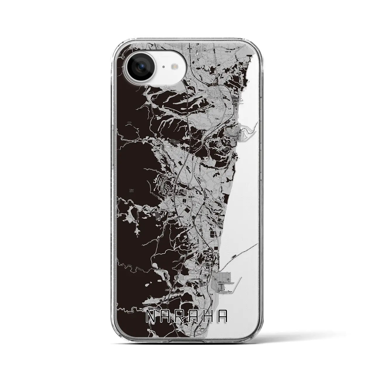 【楢葉(福島県)】地図柄iPhoneケース(クリアタイプ)