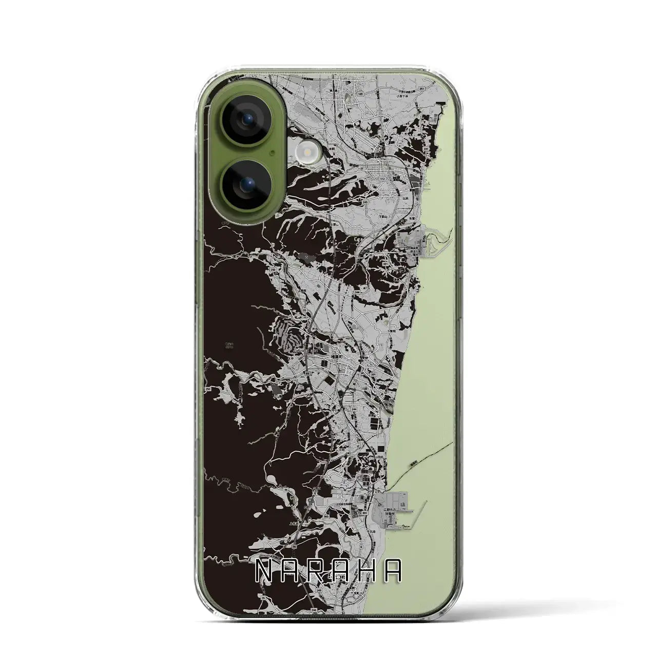 【楢葉(福島県)】地図柄iPhoneケース(クリアタイプ)モノトーン・iPhone 17 Pro Max 用