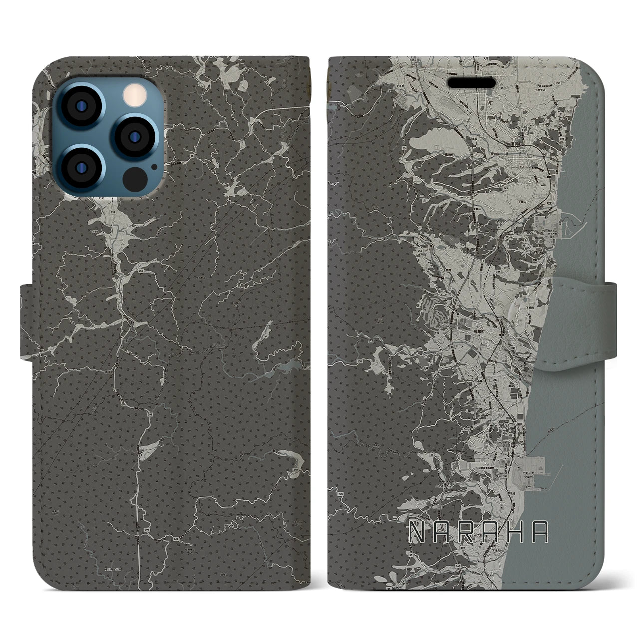 【楢葉(福島県)】地図柄iPhoneケース(手帳タイプ)