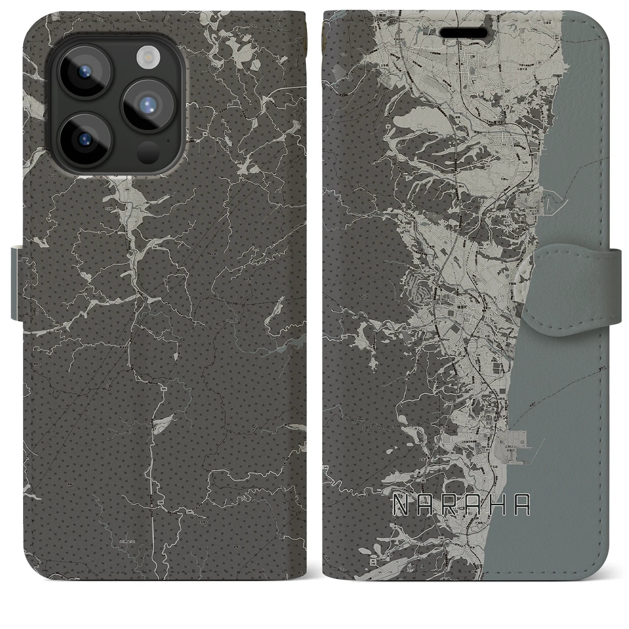 【楢葉(福島県)】地図柄iPhoneケース(手帳タイプ)