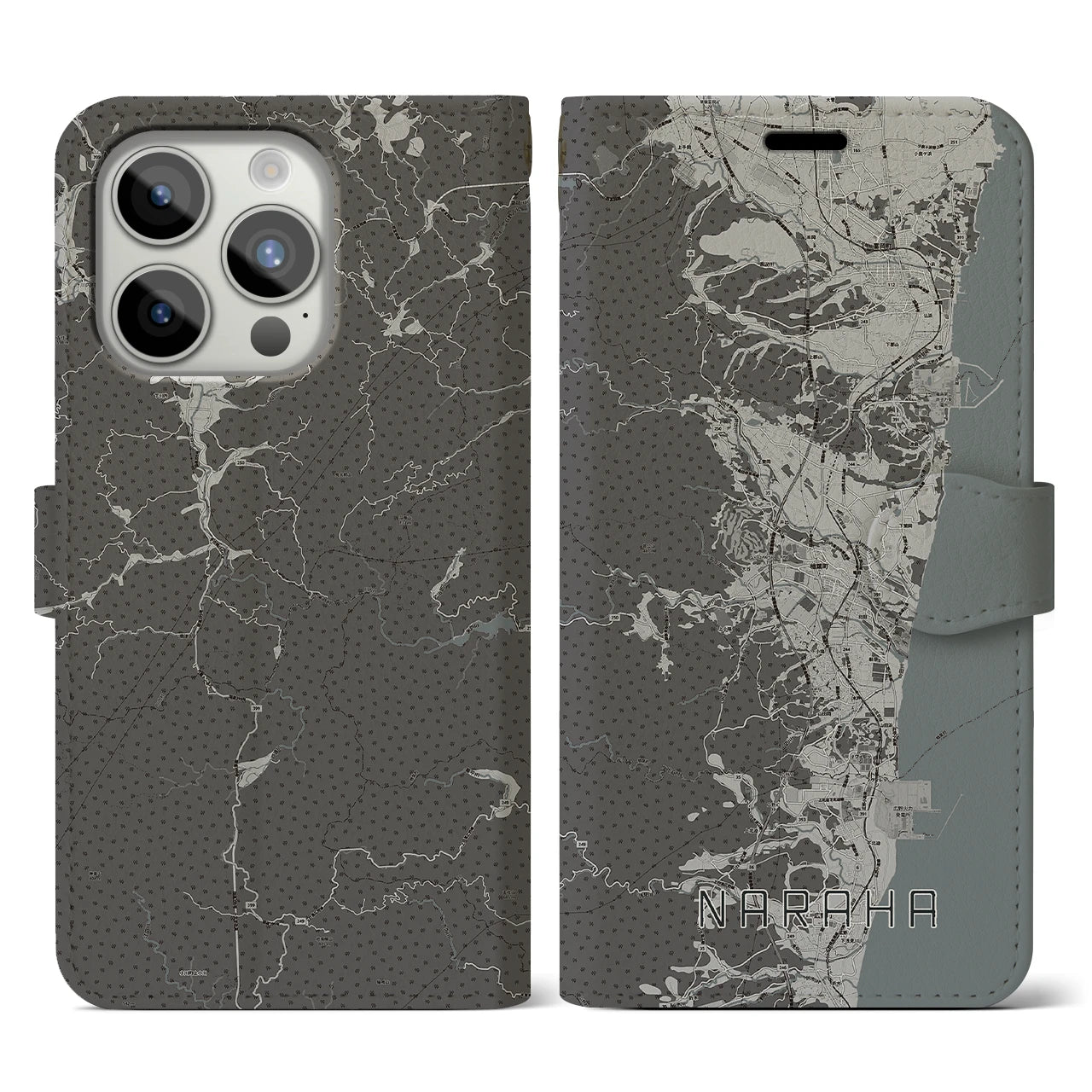 【楢葉(福島県)】地図柄iPhoneケース(手帳タイプ)