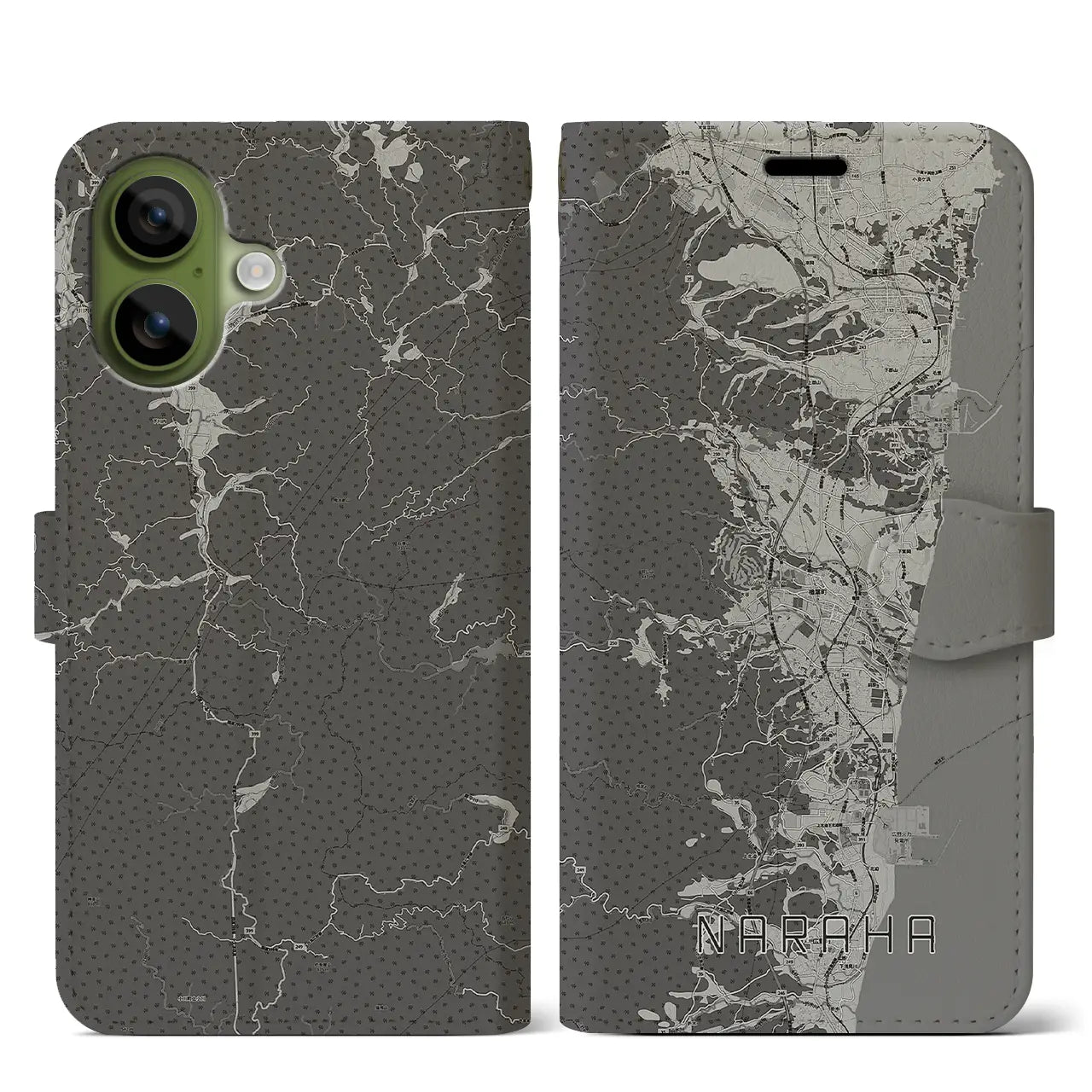 【楢葉(福島県)】地図柄iPhoneケース(手帳タイプ)